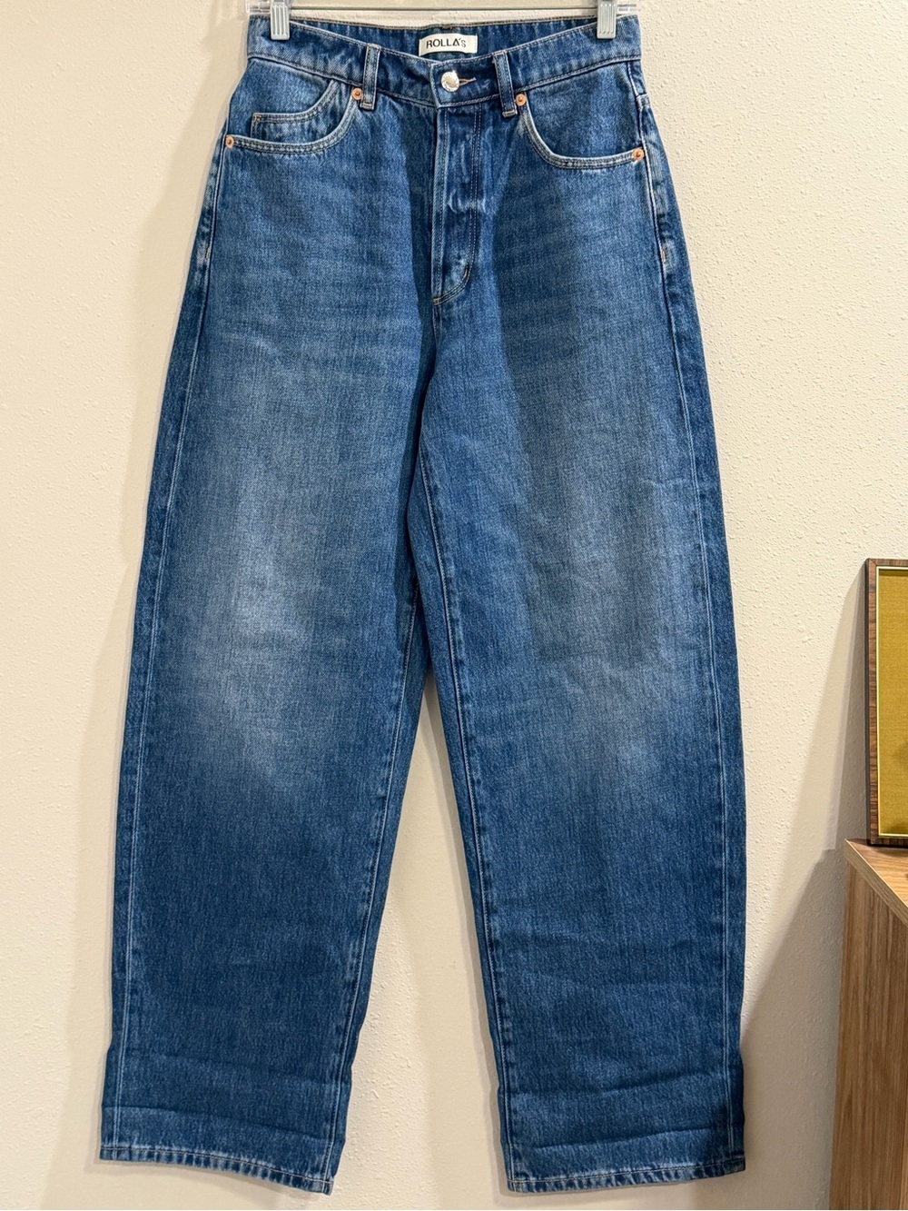 ROLLA'S Size 26 Blue Denim Gigi Barrel Curved Leg Jeans High-Rise Casual Premium